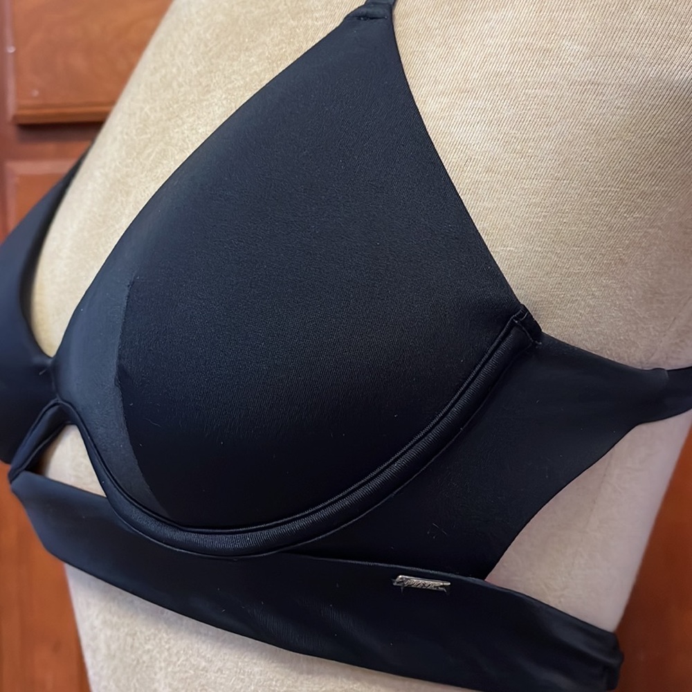 PINK Victoria’s Secret Bikini Top Black Swimsuit Bustier S Small - Picture 4 of 6